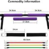ADSRB Yoga Pilates Bar Stick with Resistance Band Home Gym Muscle Toning Bar Fitness Stretching Sports Body Workout Exercise - Image 7