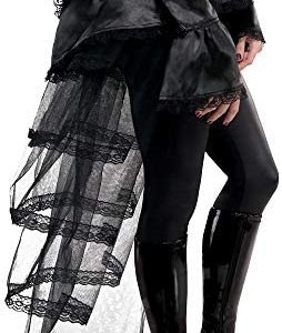 amscan Goth Tie On Bustle Costume Accessory - One Size, Black - 1 Pc.