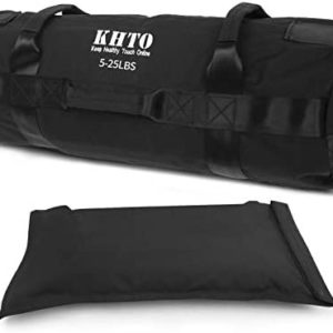 KHTO Sandbags-Heavy Duty Sandbags for Fitness Weighted Power Training-Adjustable Exercise Sandbags Gift Jump Rope& Cooling Towel