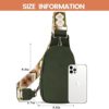 KFXFENQ Sling Bag for Women PU Leather Sling Bag Small Crossbody Sling Backpack Multipurpose Chest Bag for Women Cycling (Green) - Image 5