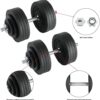papababe Adjustable Dumbbells Cast Iron with Connector 40, 50, 65, 105, to 200 LBS, Adjustable Dumbbell Sets, Lifting Dumbells - Image 3