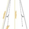 KUAFU 9.6 FT Portable Stand Yoga Swing Stand Yoga Frame Yoga Sling Inversion Equipment Steel Silvery for Indoor and Outdoor Triangle Structure - Image 5