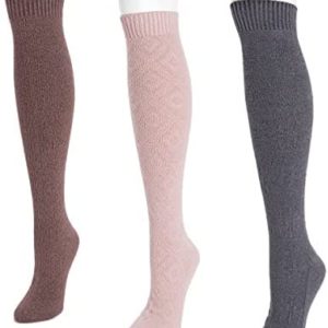 MUK LUKS womens Women's 3 Pair Pack Knee High Socks