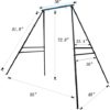 Swing Frame Outdoor Heavy Duty, 440 LBS Metal Porch Swing Stand for Kids and Adults, 73" Height Metal A-Frame Saucer Swing Stand for Backyard, Black - Image 4
