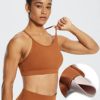 BALEAF Womens Workout Sports Bras High Neck Fitness Removable Padded Y Back Tank Tops Backless Gym Bra - Image 3