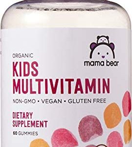 Amazon Brand - Mama Bear Organic Kids Multivitamin Gummies, Berry, Cherry & Orange, 60 Count, 1 Month Supply (Packaging May Vary)