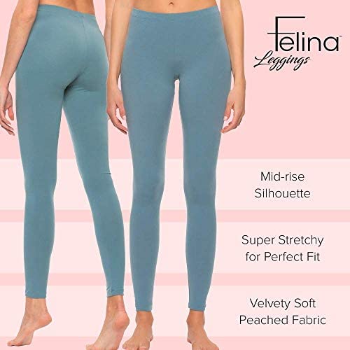 Felina Velvety Super Soft Lightweight Style 2801 Leggings - for Women - Yoga Pants, Workout Clothes - Image 4
