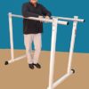 Titan Gymnastics Parallel Bar, (2) Adjustable Heights & (3) Adjustable Widths, with 2” Dia Parallel Bars – Made in The USA. - Image 4