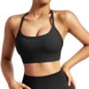 MOOSLOVER Women Y Back Sports Bra Racerback Spaghetti Straps Padded Workout Yoga Bras - Image 2