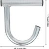 BESPORTBLE 4pcs Metal Bar Up Workout Duty Stretching Home Pull Equipment Band Drag for Accessories Workouts Strength Steel Gym Fitness Cable Training Professional Yoga Hook Handles or - Image 6