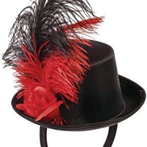Forum Novelties Standard Mini Top Hat on Headband, As Shown, One Size