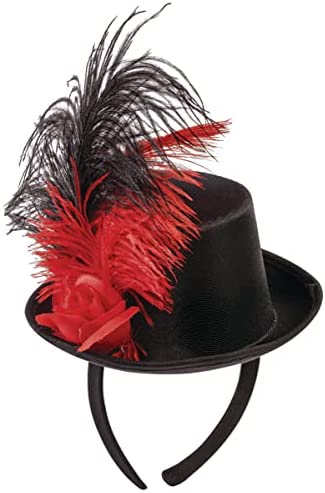 Forum Novelties Standard Mini Top Hat on Headband, As Shown, One Size