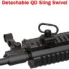 RTMGOB QD Sling Swivel Mount - 360° Rotation Picatinny Sling Mount QD Sling Swivel with Mount Base - Quick Detach Sling Swivel with Push Button Low Profile Rail Sling Mount (2 Pack) - Image 7
