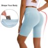 APEXUP Workout Shorts, 8" Biker Shorts Women High Waist, Spandex Yoga Shorts with Side & Inner Pockets - Image 5