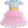AWIBMK Girls Carnival Costume Halloween Party Cosplay Outfits Kids Circus Birthday Princess Tutu Dress with Headband 2PSC - Image 2