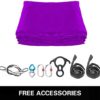 Happybuy Yoga Sling Inversion, 9.6 FT Inversion Yoga Swing Stand 68lbs, 551lbs/250kg Aerial Yoga Frame with 236in/6m Yoga Swing Inversion Sling Body Yoga Bundle Safety Belts - Image 6