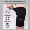 JBM Knee Brace Soft Non Slip Knee Pads Breathable Knee Compression Sleeve Elastic Anti-Collision Pads for  Fitness Exercise Basketball Running (One pair, Black) (Large, Black) - Image 3