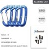 CAMNAL Quickdraw Climbing Carabiner Clips 16KN Heavy Duty Carabiner Lightweight Carabiners, for Hammocks, Camping, Key Chains, Outdoor, Locking Dog Leash, Swing, 4 pcs - Image 6