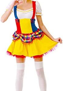 Cutie Clown Women's Halloween Costume Sexy Harlequin Circus Performer Dress