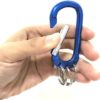 Mallofusa Aluminum D-Shaped Carabiner Buckle With 3 Keychian Clip Spring Carabiner Hook Snap Key Chain - Image 2