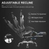 GTPLAYER Gaming Chair, Computer Chair with Footrest and Lumbar Support, Height Adjustable Game Chair with 360°-Swivel Seat and Headrest and for Office or Gaming (White) - Image 5