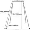 VEVOR Aerial Yoga Frame, 9.6 FT Height Yoga Swing Stand, Max 250kg/551lbs Steel Pipe Inversion Yoga Swing Stand Yoga Rig Yoga Sling Inversion Equipment for Indoor Outdoor Aerial Yoga - Image 2