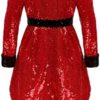 JanJean Women Adult Velvet Circus Ringmaster Halloween Cosplay Costume Steampunk Victorian Tailcoat Jacket - Image 2