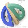 Tegu Swivel Bug Magnetic Building Block Set, Teal & Blue - Image 4