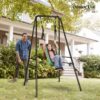 ONCLOUD Upgraded Hammock Chair Stand Metal Swing Stand Frame, Heavy Duty Steel Hammock Stand Only for Porch, Backyard, Indoor or Outdoor, Antique Bronze Finish - Image 6