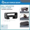 Blue Force Gear Rail Mount Loop | Secure Picatinny Sling Mount Installation | Aluminum and Hard Coat Anodized Picatinny Rail Swivel | Picatinny Rails Compatible | 1 inch Sling Webbing - Image 2