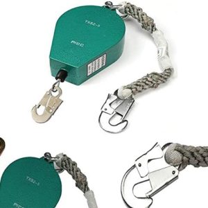 DFGENLY Self Retracting Lifeline Rope Brake Grab Self Braking Stop Descender Self-Locking Device for Construction Personal Fall Arrest Protection, Wire Rope15m