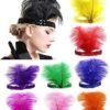 Mrotrida Sequins Feather Headpiece Headband 1920s Carnival Party Headwear for Women Grils - Image 6