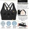 RUNNING GIRL Sports Bra for Women, Medium-High Support Criss-Cross Back Strappy Padded Sports Bras Supportive Workout Tops - Image 3