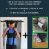 Ultimate Back Stretching Package - Sit and Decompress Back Stretcher with Inflatable Lumbar Pillow (Large Harness No Bar) - Inversion Table Alternative Chiropractor Designed - Image 2