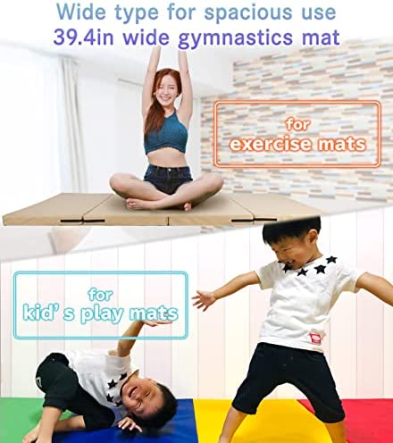 KaRaDaStyle Gymnastics Mat Folding Stretch Mats 71"x39"x2" Exercise Muscle Training Children Play Horizontal Bar Mat Yoga Sports Soundproof Home Use - Image 2