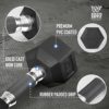 WF Athletic Supply Rubber Encased Hex Dumbbells with Rubber Grip Contoured Handle for Muscle Toning, Strength Building & Full Body Workout - Image 3