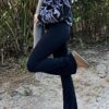 Sunzel Flare Leggings, Crossover Yoga Pants with Tummy Control, High Waisted and Wide Leg, No Front Seam - Image 7