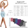 APEXUP Workout Shorts, 8" Biker Shorts Women High Waist, Spandex Yoga Shorts with Side & Inner Pockets - Image 2