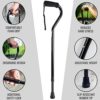 DMI Walking Cane and Walking Stick for Adult Men and Women, FSA Eligible, Lightweight and Adjustable from 33-37 Inches, Supports up to 250 Pounds with Ergonomic Hand Grip and Wrist Strap, Black - Image 7