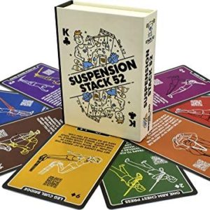 Stack 52 Suspension Exercise Cards. Compatible with All Suspension Trainers. Suspended Bodyweight Resistance Workout Game. Video Instructions Included. Fun Home Fitness Program.