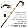 Fashionable Walking Canes for Men - Wolf - Hand Carved Mens Stick - Fancy Stylish Wooden Walking Sticks, 36 Inch - Image 2