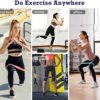 Resistance Bands for Working Out Women, Elastic Exercise Bands for Butt and Legs, Resistant Bands for Physical Therapy, Stretching, Fitness, Set of 5, Blue-Green - Image 3