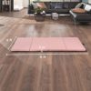CL.HPAHKL 4-Fold Gymnastics Mats 6'x4'x2" Thick Tumbling Mats Exercise Mat with Carrying Handles Lightweight Pu Leather Gymnastics Panel Mat for Stretching Yoga Aerobics Home Exercise(Pink) - Image 7