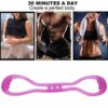 Resistance Band Stretch Exercise Band Hand Stretcher Multifunctional Back Arm Yoga Resistance Fitness Tool for Yoga Pilates Stretching Physical Therapy(double hole purple - one size) - Image 4
