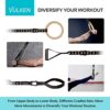 Vulken Wooden Gymnastic Rings with Adjustable Numbered Straps. 1.25'' Olympic Rings for Core Workout, Crossfit, Bodyweight Training. Home Gym Rings with 8.5ft Exercise Straps and Workout Handles. - Image 4