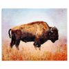 Bison Print, Wild Animal Prints, Buffalo Watercolor, Bison Poster, Wild Animal Art, Watercolor Buffalo, Bison Landscape Painting, UNFRAMED 8x10inch - Image 2