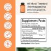 NutriRise Organic Ashwagandha Root Capsules with Black Pepper, 1300mg, Natural Stress & Mood, Thyroid, and Immune Support Supplement, Nootropic for Focus & Energy, Gluten Free, 120 Count - Image 3