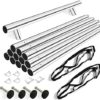 KUAFU 9.6 FT Portable Stand Yoga Swing Stand Yoga Frame Yoga Sling Inversion Equipment Steel Silvery for Indoor and Outdoor Triangle Structure - Image 3