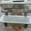 Granite cemetery bench 100% monument grade Butterfly Blue granite. Custom engraving available to add here in this listing. Seat 48 x 14 x 2" all polished. - Image 5