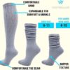 6 Pairs Slouch Socks for Women, Soft Extra Long Scrunch Knee High Sock, Bulk Pack - Image 2